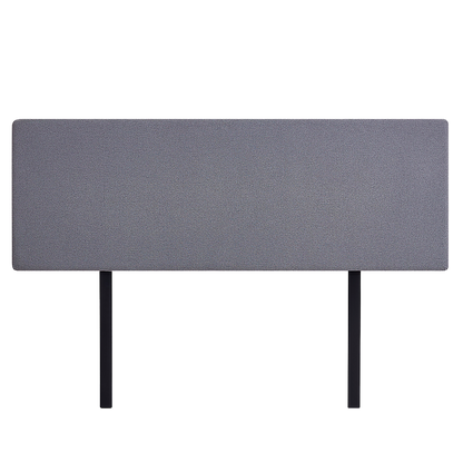 Linen Fabric King Bed Deluxe Headboard Bedhead - Slate Ash