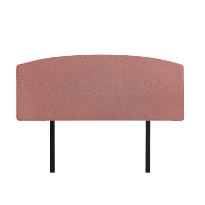 Linen Fabric Double Bed Curved Headboard Bedhead - Pearl Copper Brown