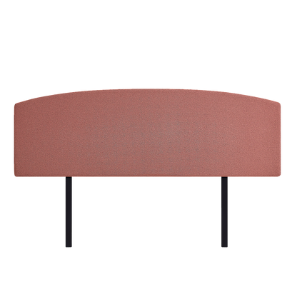 Linen Fabric King Bed Curved Headboard Bedhead - Pearl Copper Brown