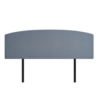 Linen Fabric King Bed Curved Headboard Bedhead - Berlin Blue