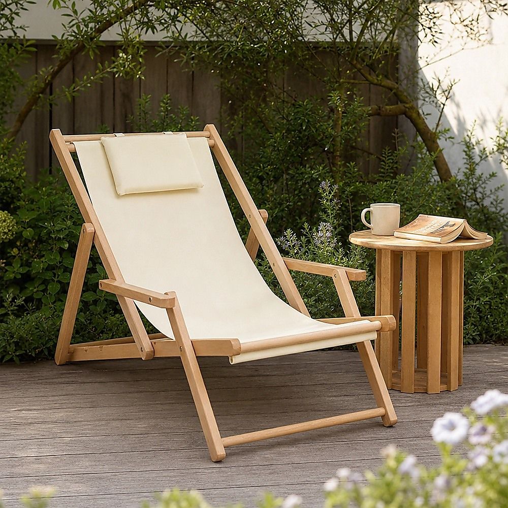 Premium Foldable Outdoor Sling Chair Patio Lounge