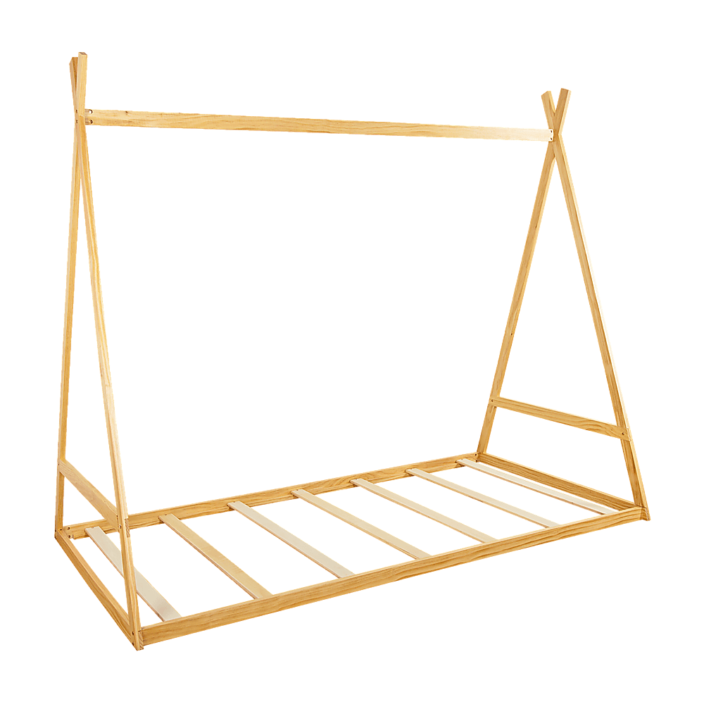Kids Tent Montessori Toddler Floor Bed Wooden Bedframe