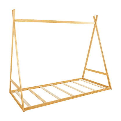 Kids Tent Montessori Toddler Floor Bed Wooden Bedframe