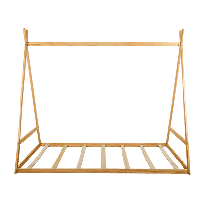 Kids Tent Montessori Toddler Floor Bed Wooden Bedframe