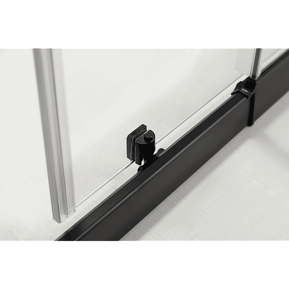 Adjustable 1000x1000mm Double Sliding Door Glass Shower Screen in Black