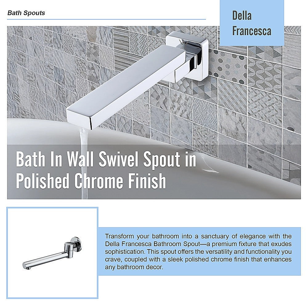 Bath In Wall Swivel Spout in Polished Chrome Finish
