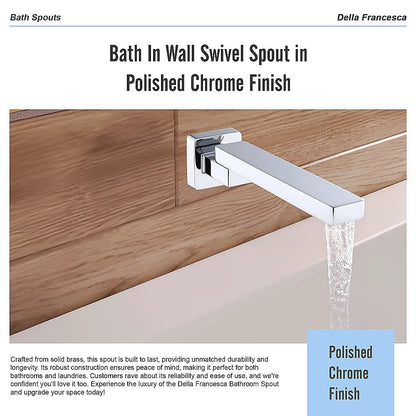 Bath In Wall Swivel Spout in Polished Chrome Finish