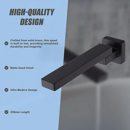 Bath In Wall Swivel Spout in Matte Black