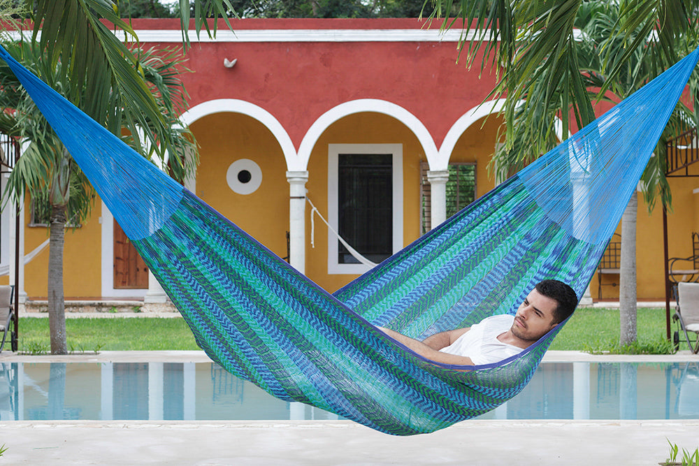 Cotton Mexican Hammock – Caribe– Queen Size