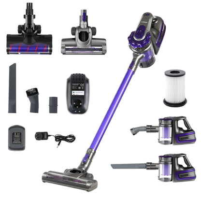 Devanti Stick Vacuum Cleaner Cordless Roller Brush 150W Purple