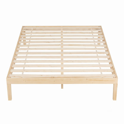 Artiss Bed Frame Queen Size Wooden Base Mattress Platform Timber Pine BRUNO