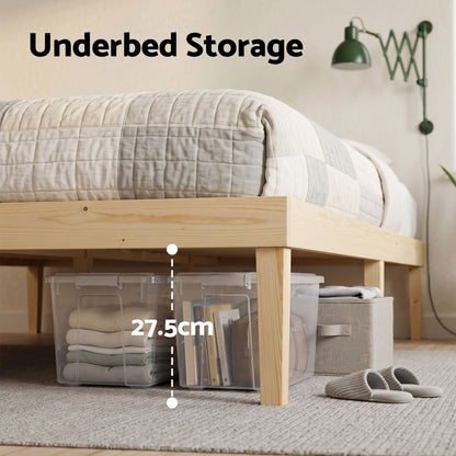 Artiss Bed Frame Single Size Wooden Base Mattress Platform Timber Pine BRUNO