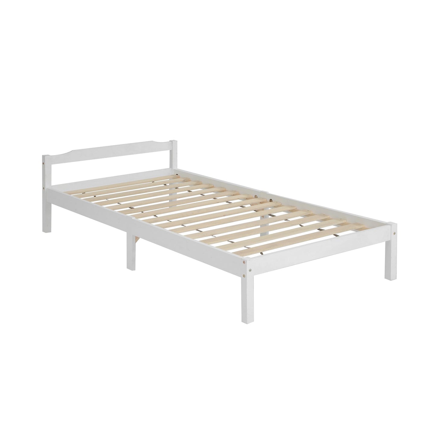Artiss Bed Frame Single Size Wooden White LEXI