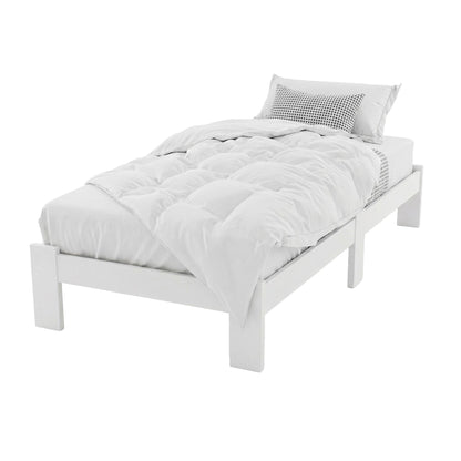 Artiss Bed Frame King Single Size Wooden White JADE