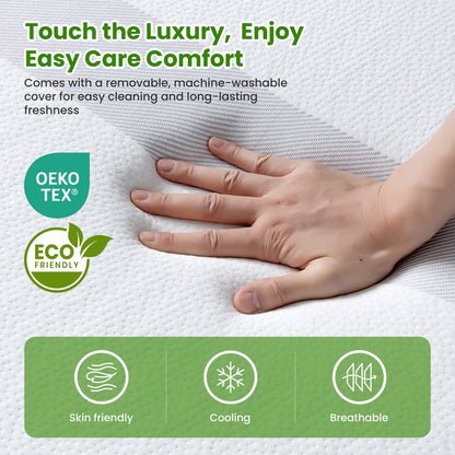 25cm King Reversible Gel Memory Foam Mattress BedStory Medium & Firm