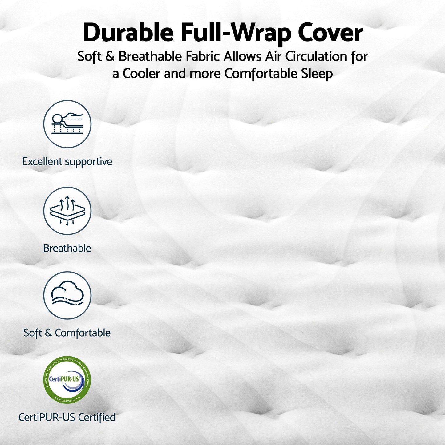 RoomSense Queen 30cm Latex Mattress Medium Firm Bundle, Pine Bed Frame