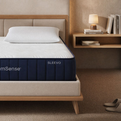 RoomSense Queen 30cm Medium Firm Latex Mattress Bundle with 2 Pillows