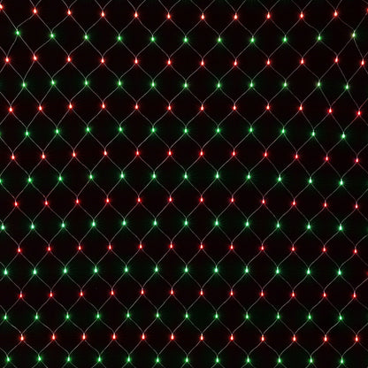 Jingle Jollys Christmas Lights 6x4m Christmas Net Lights 1000LED Red Green Festive Lighting