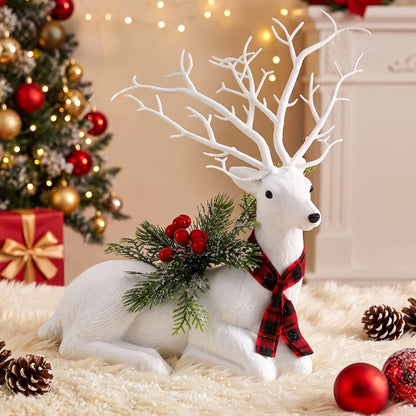 Jingle Jollys Christmas Reindeer 32cm Glitter Deer Ornaments Party Decorations