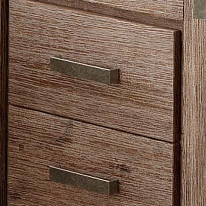 Bedside Table 2 drawers Night Stand Solid Wood Acacia Oak Colour