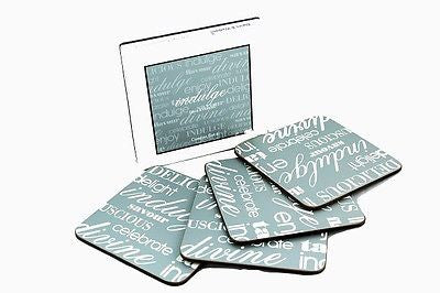 Davis & Waddell - Indulge Hardback Cup Coaster S/4 - LifeStylz