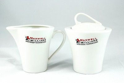 Maxwell and Williams "1 Tempo" White Basics Sugar & Creamer Set (2 sets) - LifeStylz
