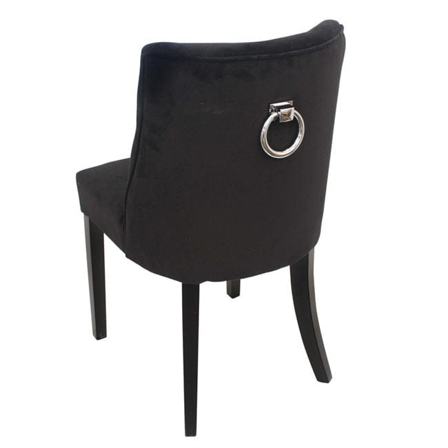 Ophelia Black Velvet Dining Chair
