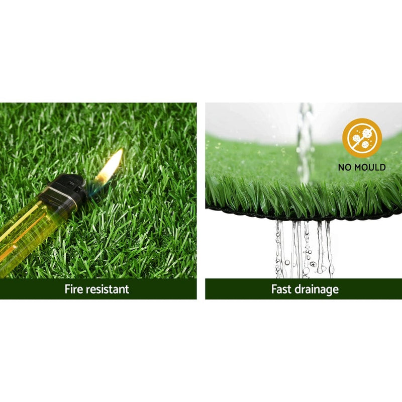 Primeturf Artificial Grass 10mm 1mx20m 20sqm Synthetic Fake Turf Plants Plastic Lawn Olive