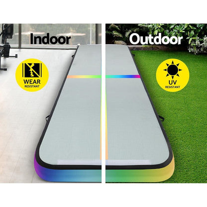 Everfit 4M Air Track Gymnastics Tumbling Exercise Mat Inflatable Mats 20CM Thick + Pump