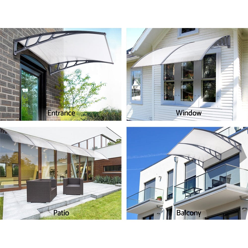 Instahut Window Door Awning Door Canopy Outdoor Patio Sun Shield 1.5mx4m DIY