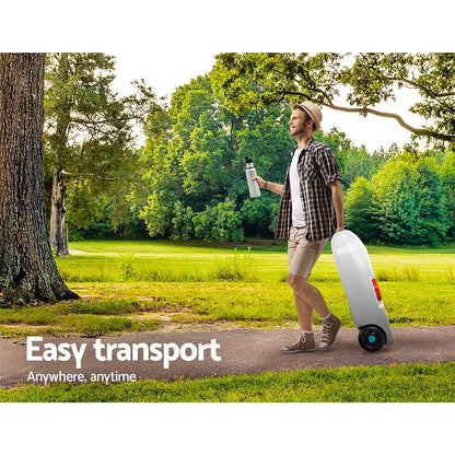 Weisshorn 40L Portable Wheel Water Tank Camping Caravan Storage Grey