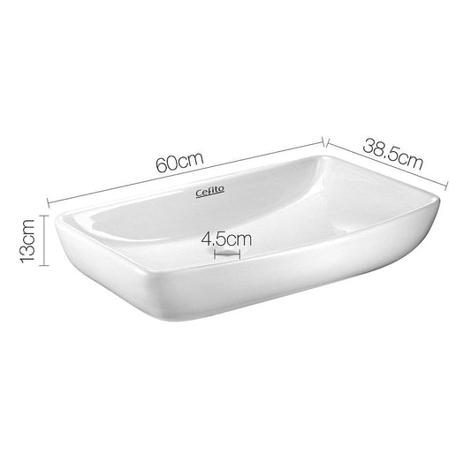 Cefito Bathroom Basin Ceramic Vanity Sink Hand Wash Bowl 60x38cm