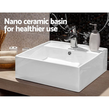 Cefito Bathroom Basin Ceramic Vanity Sink Hand Wash Bowl 41x41cm