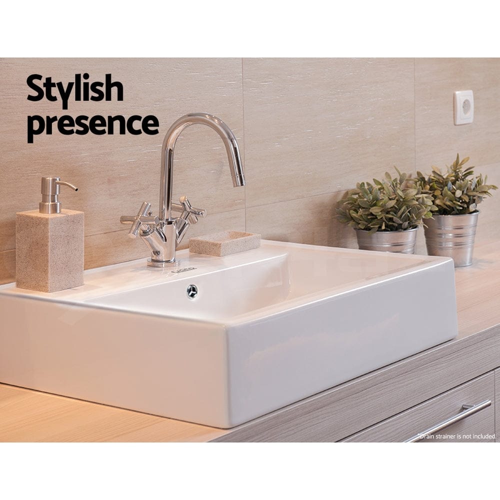 Cefito Bathroom Basin Ceramic Vanity Sink Hand Wash Bowl 41x41cm