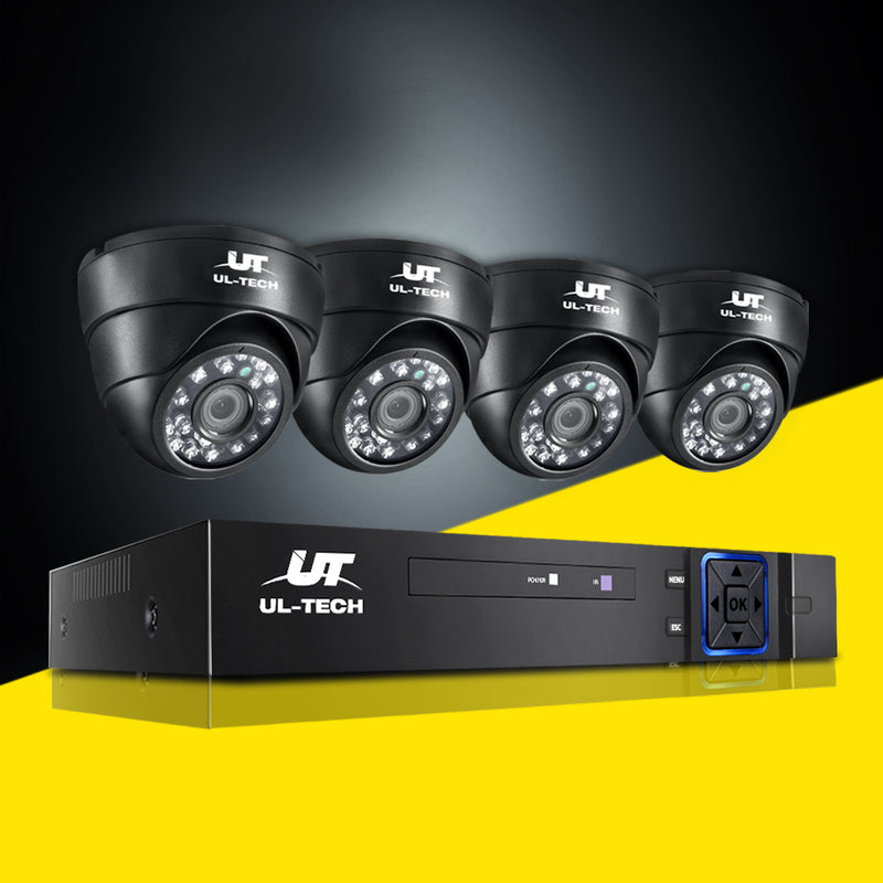 UL-tech CCTV Security System 8CH DVR 4 Cameras 1080p