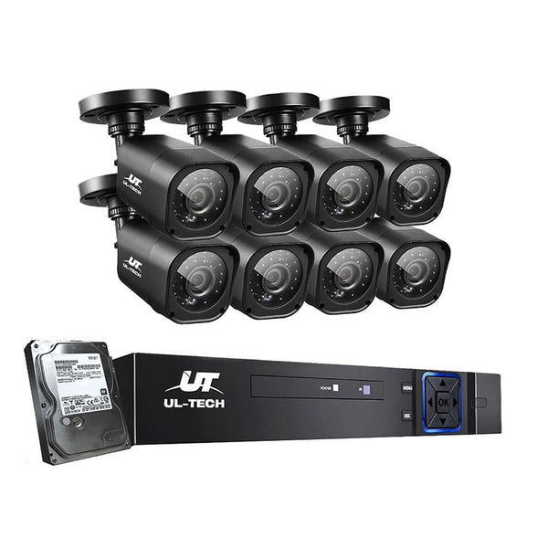 UL-tech CCTV Security System 8CH DVR 8 Cameras 1TB Hard Drive