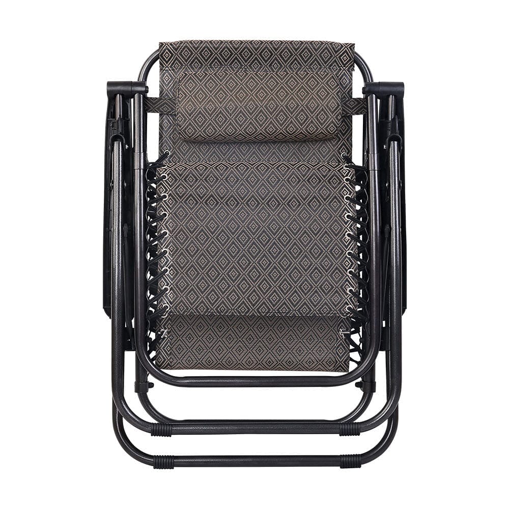 Gardeon Zero Gravity Chair Folding Outdoor Recliner Adjustable Sun Lounge Camping Beige
