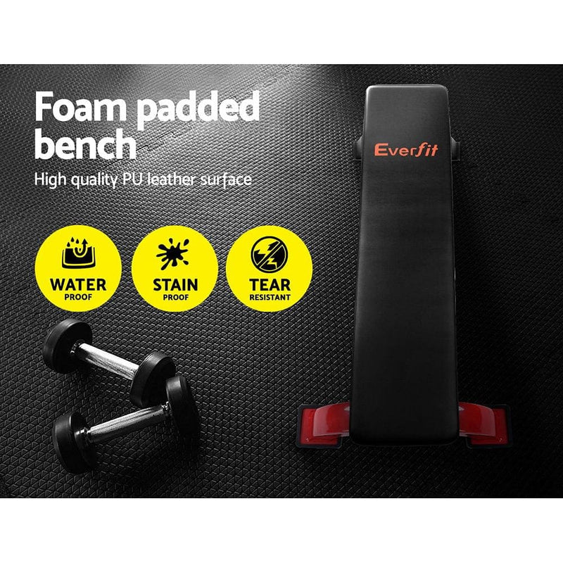 Everfit Weight Bench Flat Bench Press Home Gym Fitness 300KG Capacity