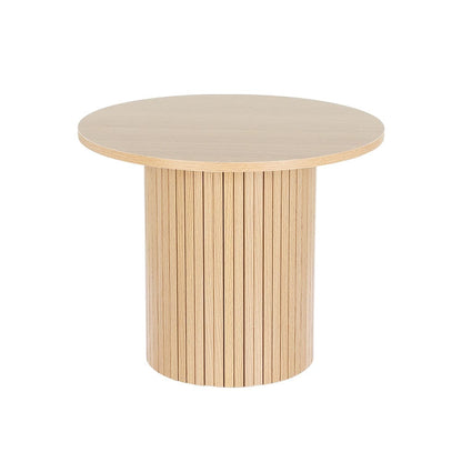 Artiss Coffee Table Round Fluted Base PIIA