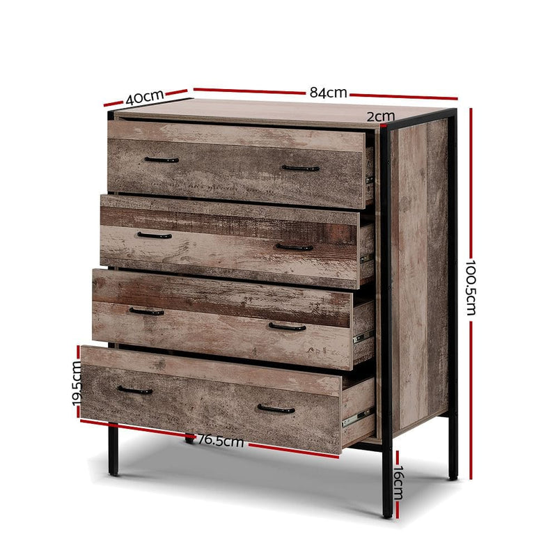Artiss 4 Chest of Drawers - BARNLY