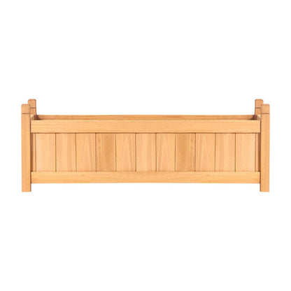 Green Fingers Garden Bed 90x30x33cm Wooden Planter Box Raised Container Growing