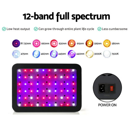 Green Fingers 600W Grow Light LED Full Spectrum Indoor Plant All Stage Growth