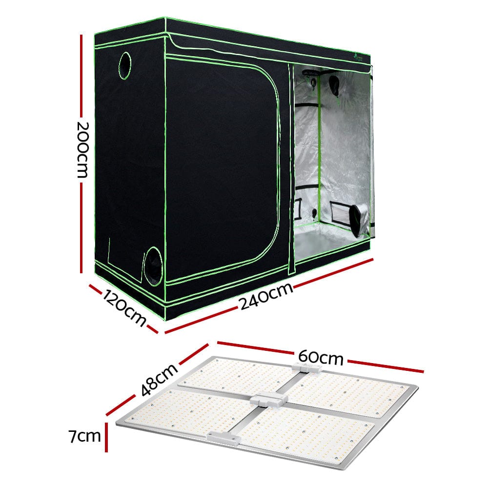 Green Fingers Grow Tent Light Kit 240x120x200CM 4500W LED Full Spectrum