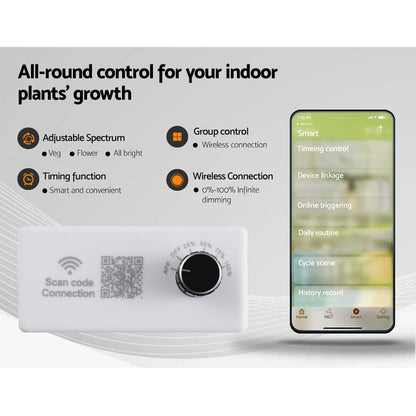 Green Fingers Grow Tent Light Kit 240x120x200CM 4500W LED Full Spectrum