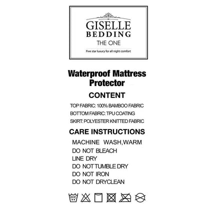Giselle Bedding Mattress Protector Bamboo Queen
