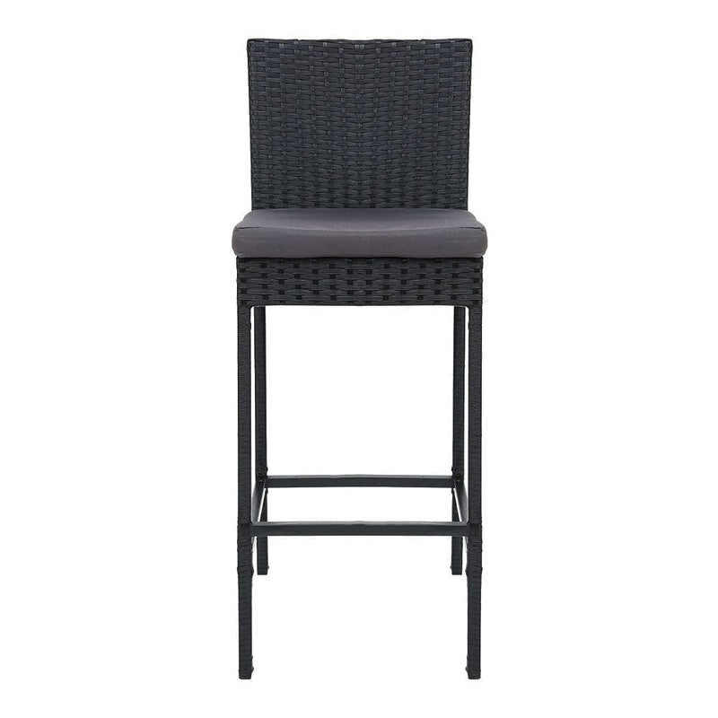 Gardeon 4-Piece Outdoor Bar Stools Dining Chair Bar Stools Rattan Furniture