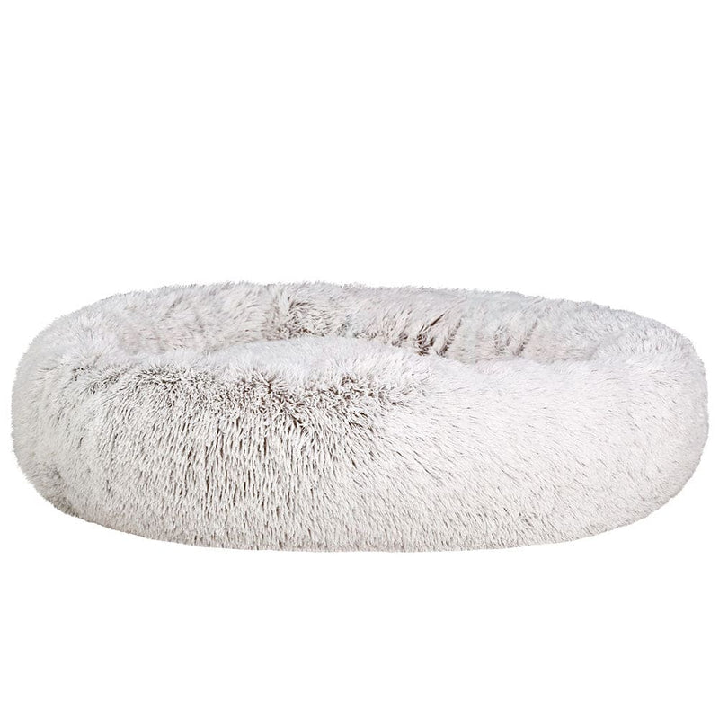 i.Pet Pet Bed Dog Cat 110cm Calming Extra Large Soft Plush White Brown