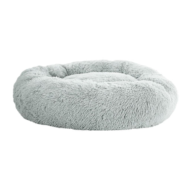 i.Pet Pet Bed Dog Cat 90cm Large Calming Soft Plush Light Grey