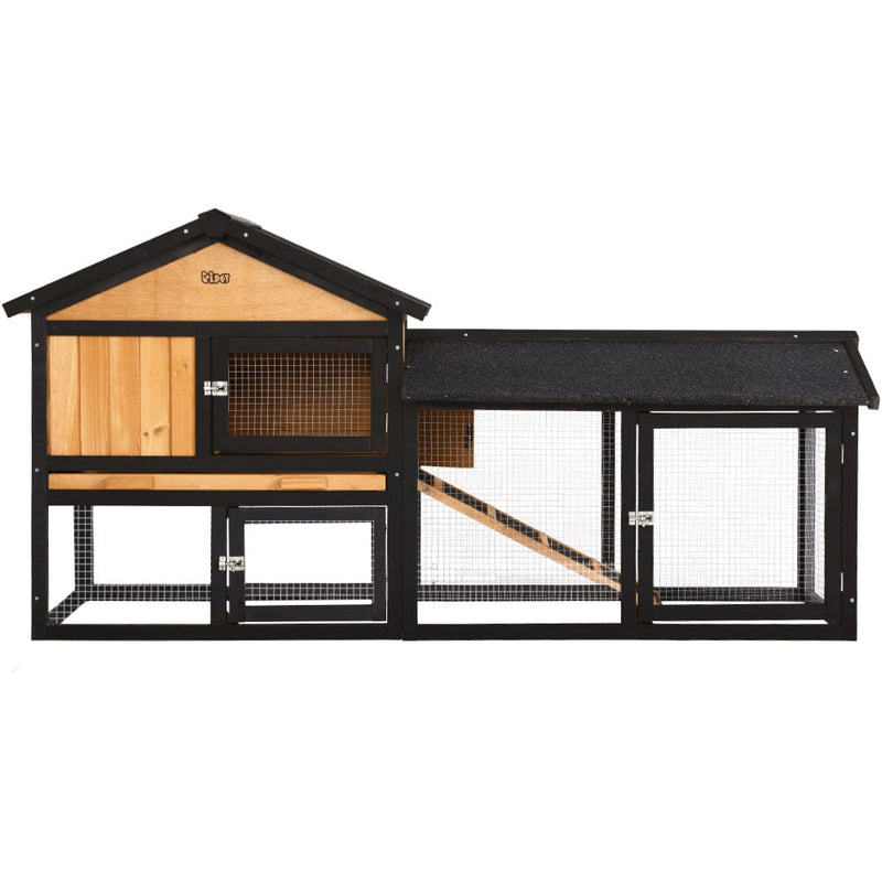 i.Pet Chicken Coop Rabbit Hutch 165cm x 43cm x 86cm Extra Large Run House Cage Wooden Outdoor