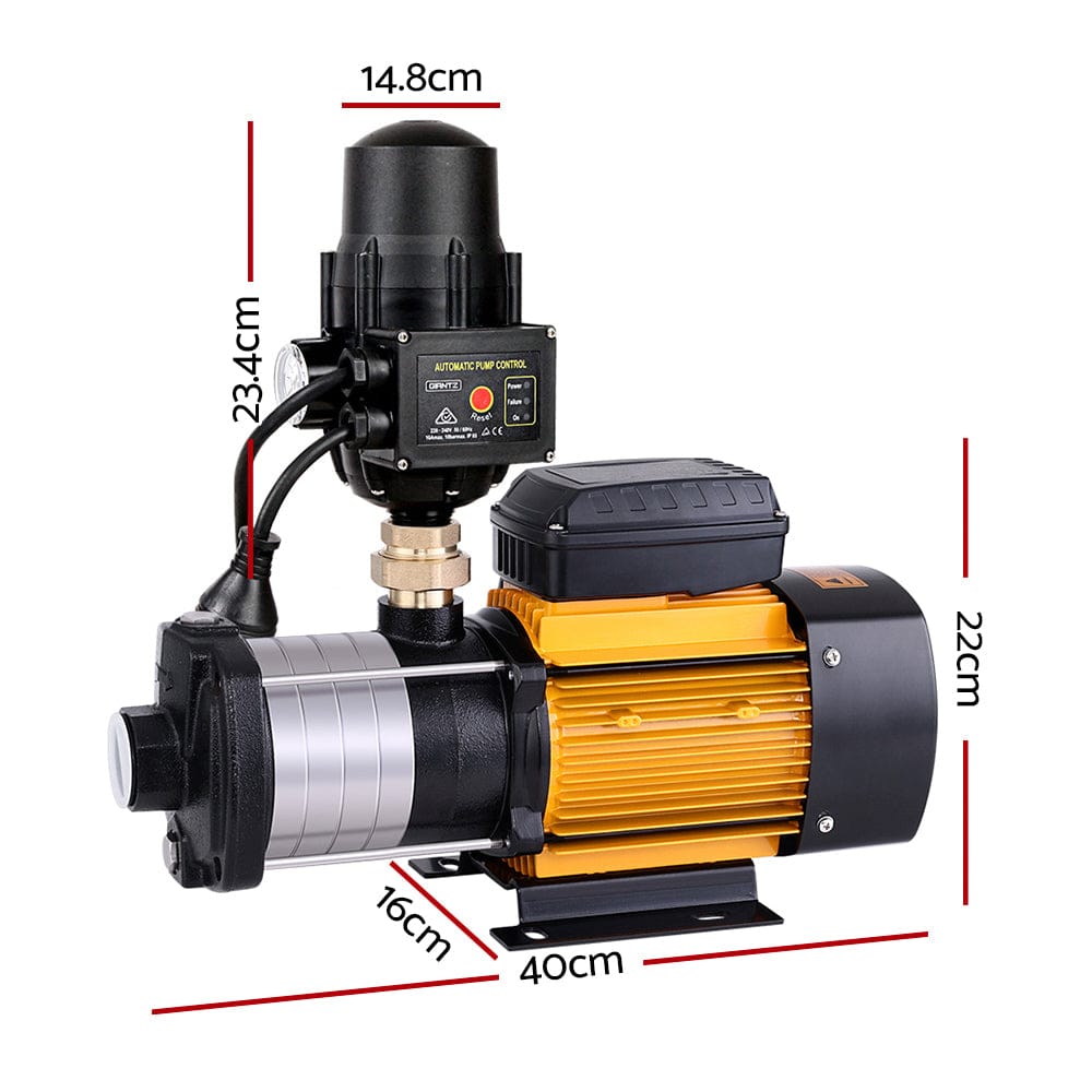Giantz Garden Water Pump High Pressure 2000W 5-Stage Tank Irrigation Black